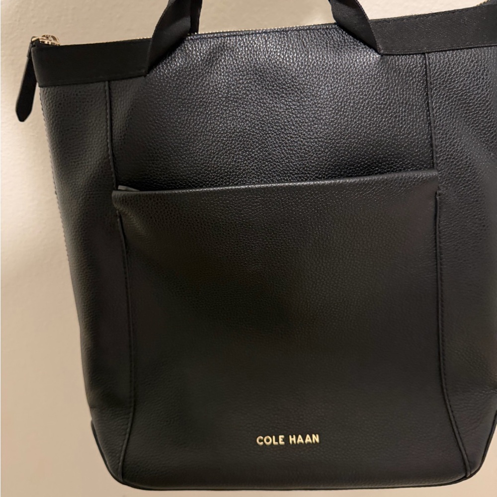 Black Leather Backpack - image 2